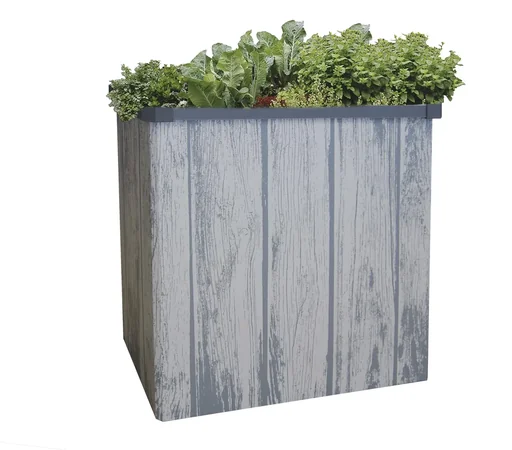 "Folding raised bed "Easy Garden" rattan light birch image"
