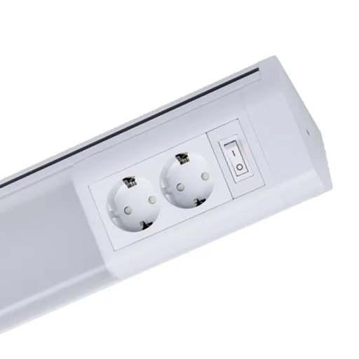 "LED under-cabinet light in white with 2 sockets, 501mm image"
