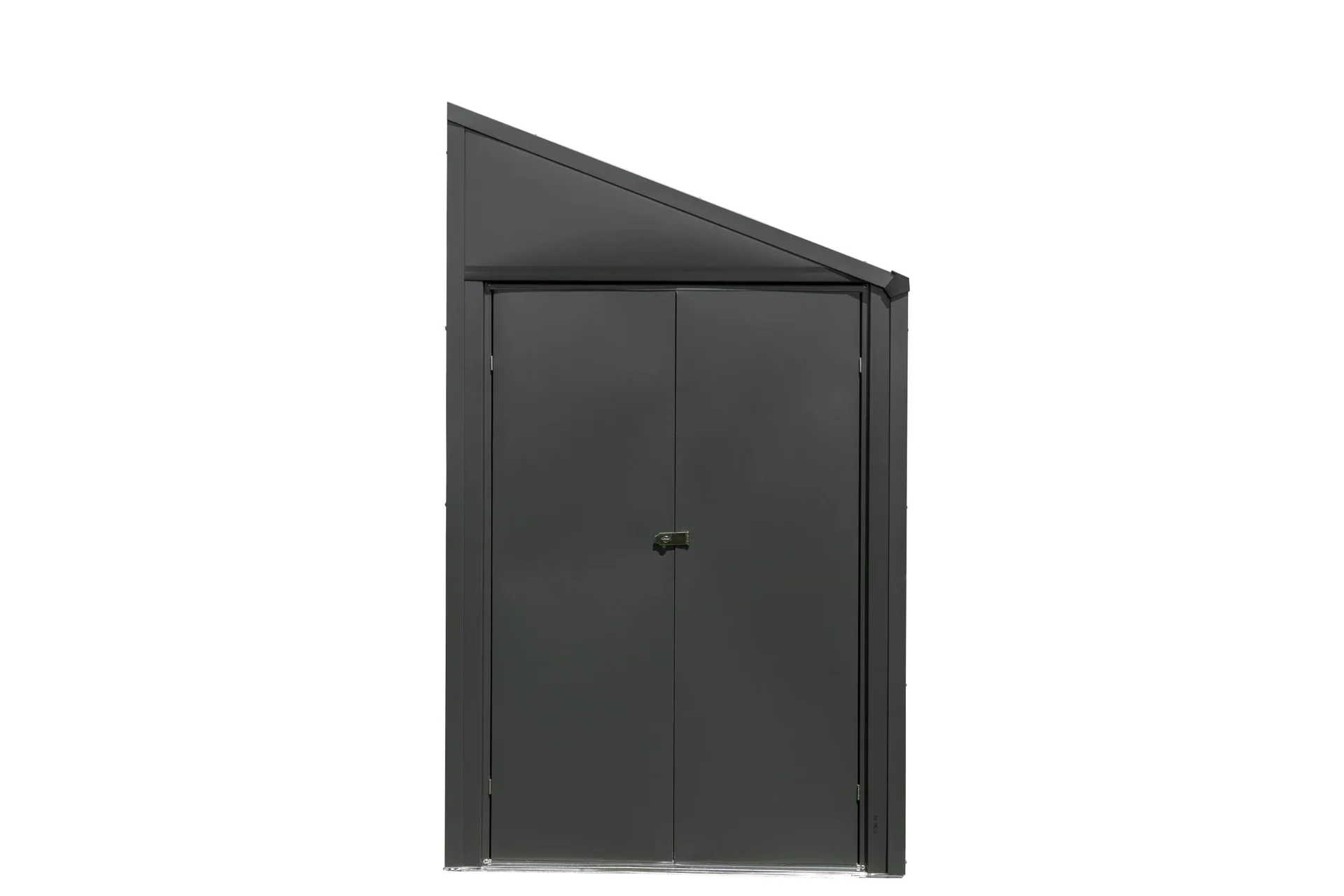 "Tool Shed Lean-to 410 295×124×208 cm Gray – XL Pent Roof, Galvanized Steel image"