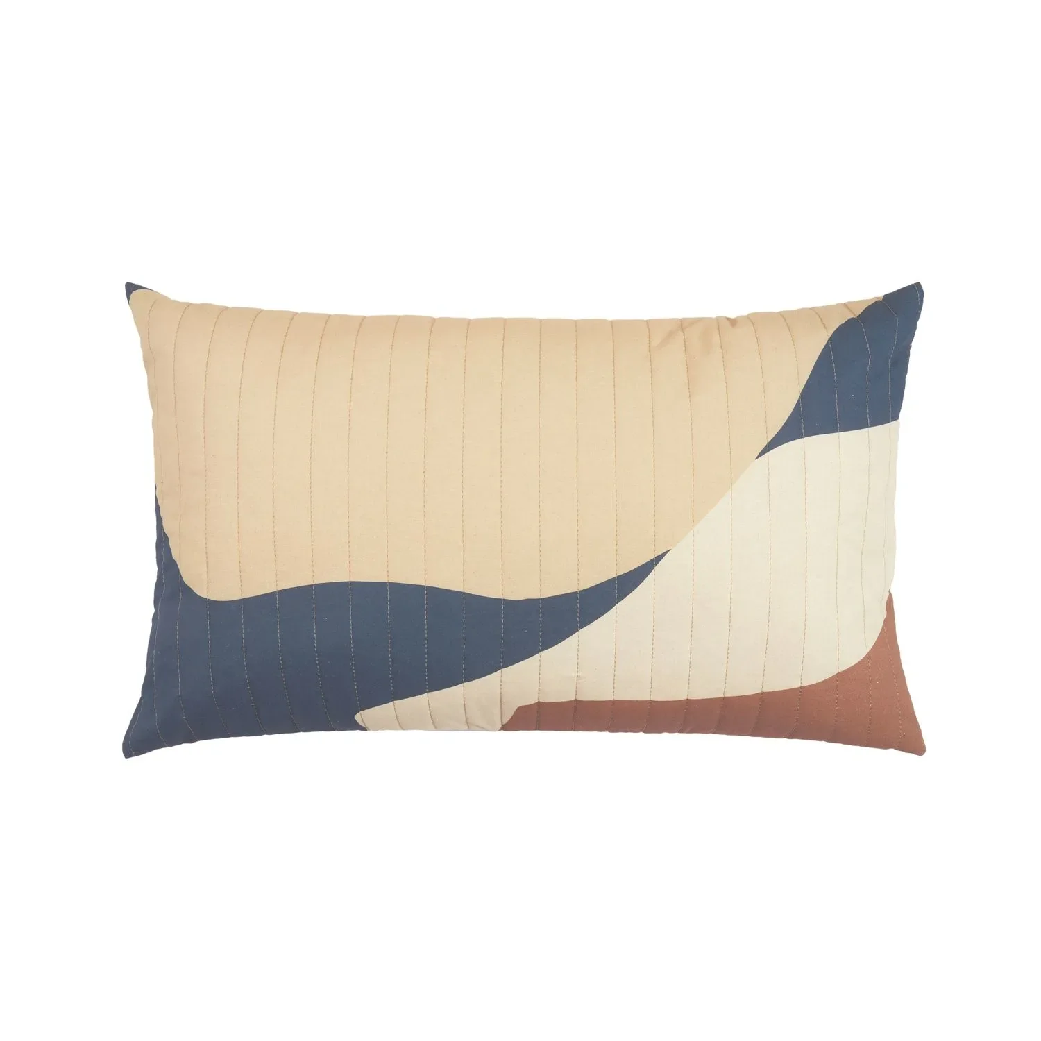 Nobodinoz LANDSCAPE Children's Pillow, Quilted Pillow - 60 x 40 cm, Large, Color: Blue Canyon