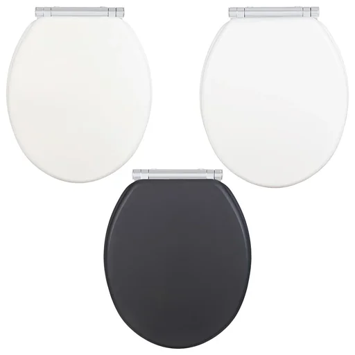 "Toilet seat "Morra", matt white, universal shape image"