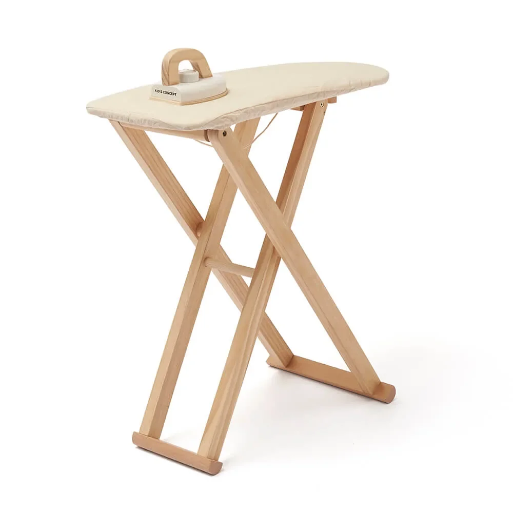 "Kids Concept Toys ironing board with iron wood nature image"