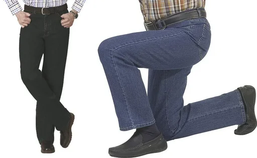 "5-pocket stretch jeans, color black, size 50 image"