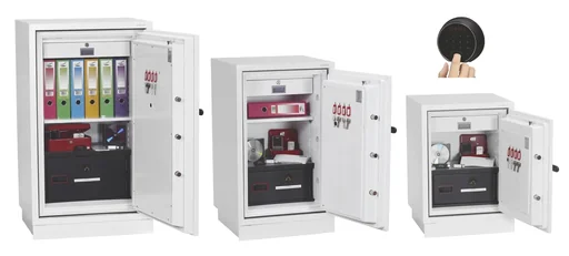 "Data Combi data protection safe, external dimensions 900 x 520 x 520 mm, with fingerprint lock image"