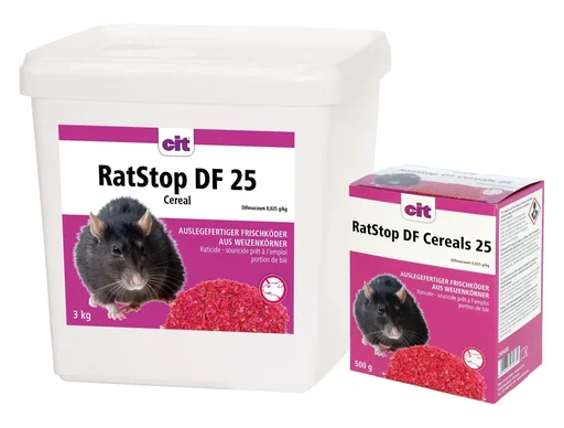 "RatStop DF 25 Cereal fresh bait, for indoor and outdoor use, 3 kg image"