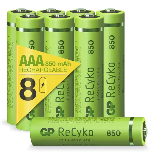 "ReCyko Micro (AAA) NiMH rechargeable batteries with 850 mAh, 1.2 V - 8 pieces image"
