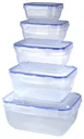 "Click N Store" storage container set, 5 pieces