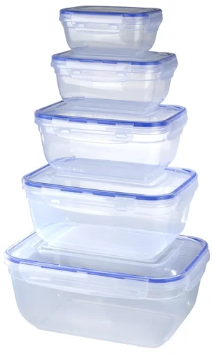 ""Click N Store" storage container set, 5 pieces image"