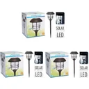 3x Progarden solar garden light 170 x 58.5 cm - aluminum with glass