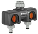 2-way water distributor with 26.5 mm (G 3/4") and 33.3 mm (G 1") thread