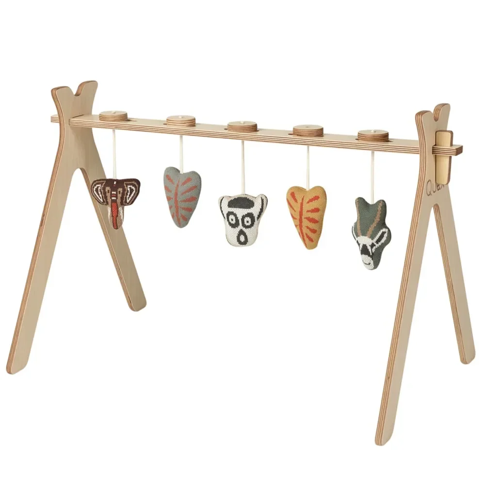 "Quax Baby Play Arch Wood with knitted figures image"