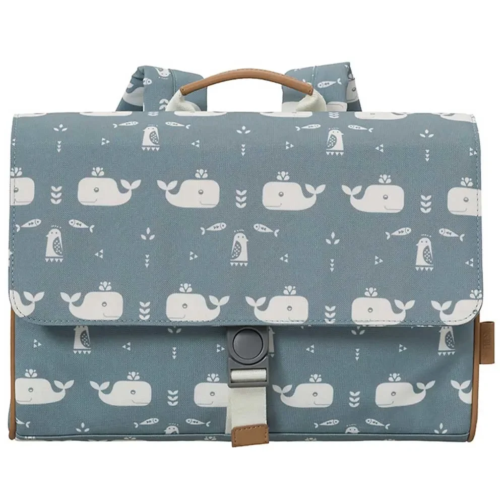 "Fresk satchel whales blue image"