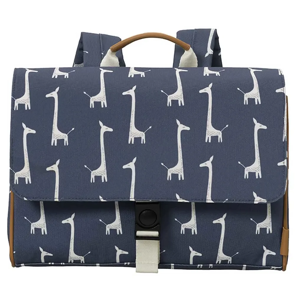 "Fresk satchel giraffe blue image"