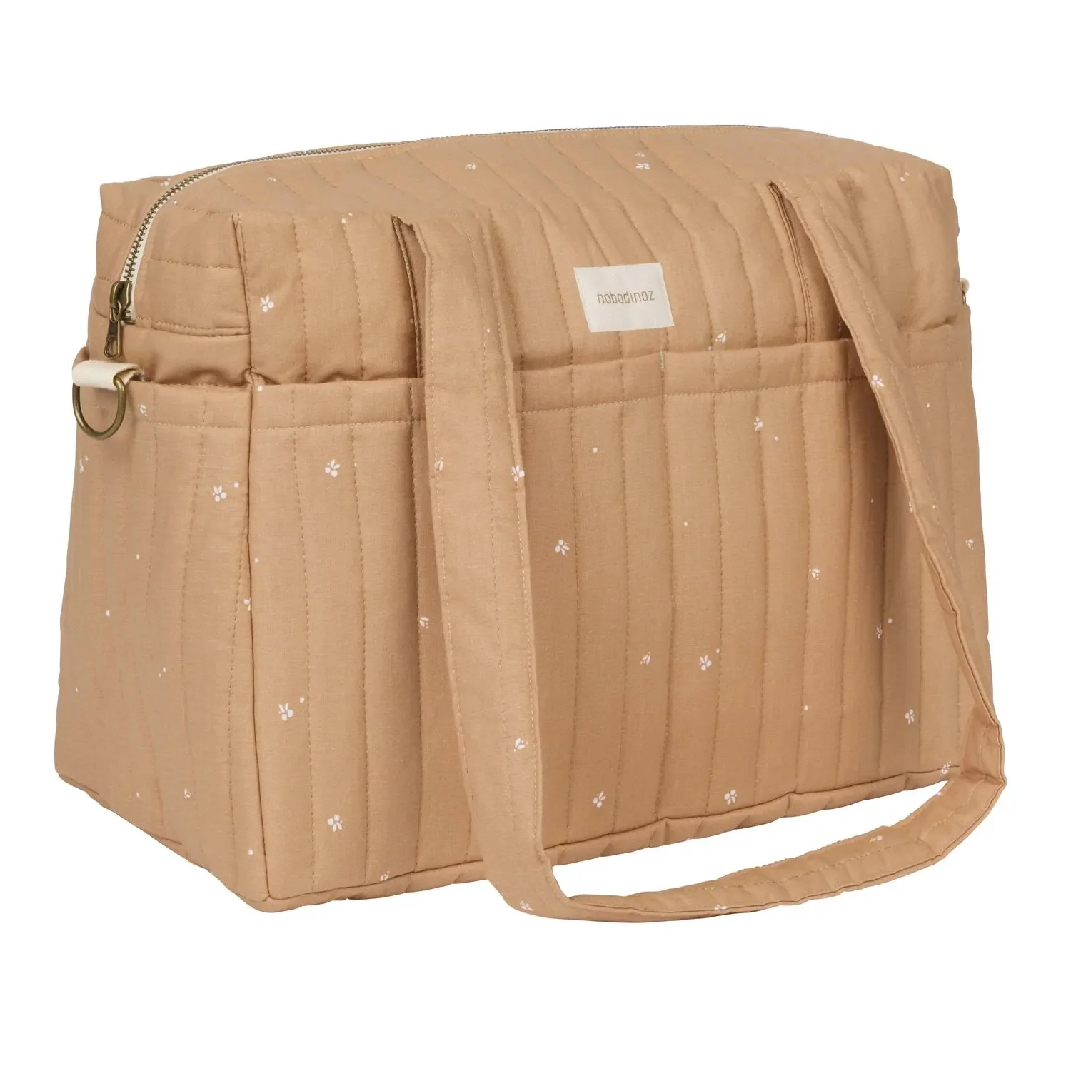 Nobodinoz STORIES Baby stroller changing bag, stroller bag, 40 x 30 x 25 cm, Color: Blushing Little Cherries