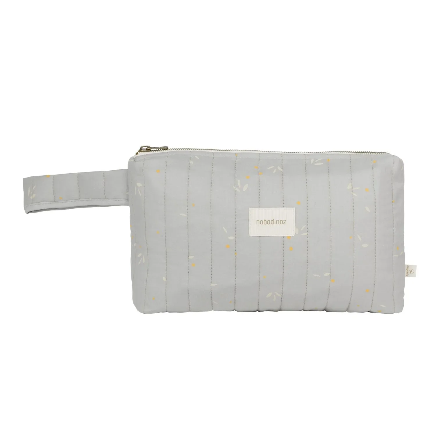 "Nobodinoz STORIES Cosmetic bag / Toiletry bag, 30 x 18 x 7 cm, color: Willow soft blue image"