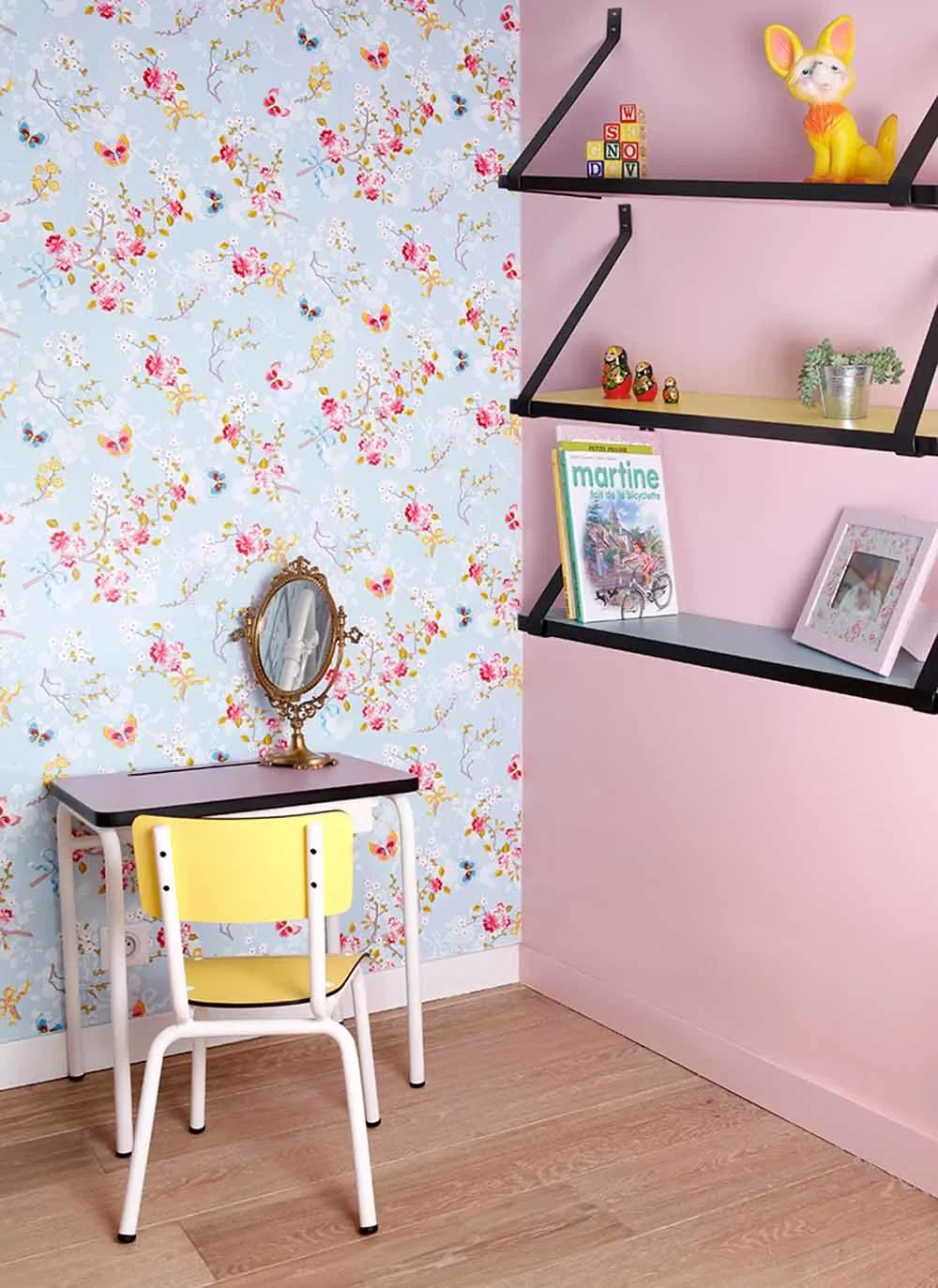 "Gambettes children's table/desk Regine green blue image"