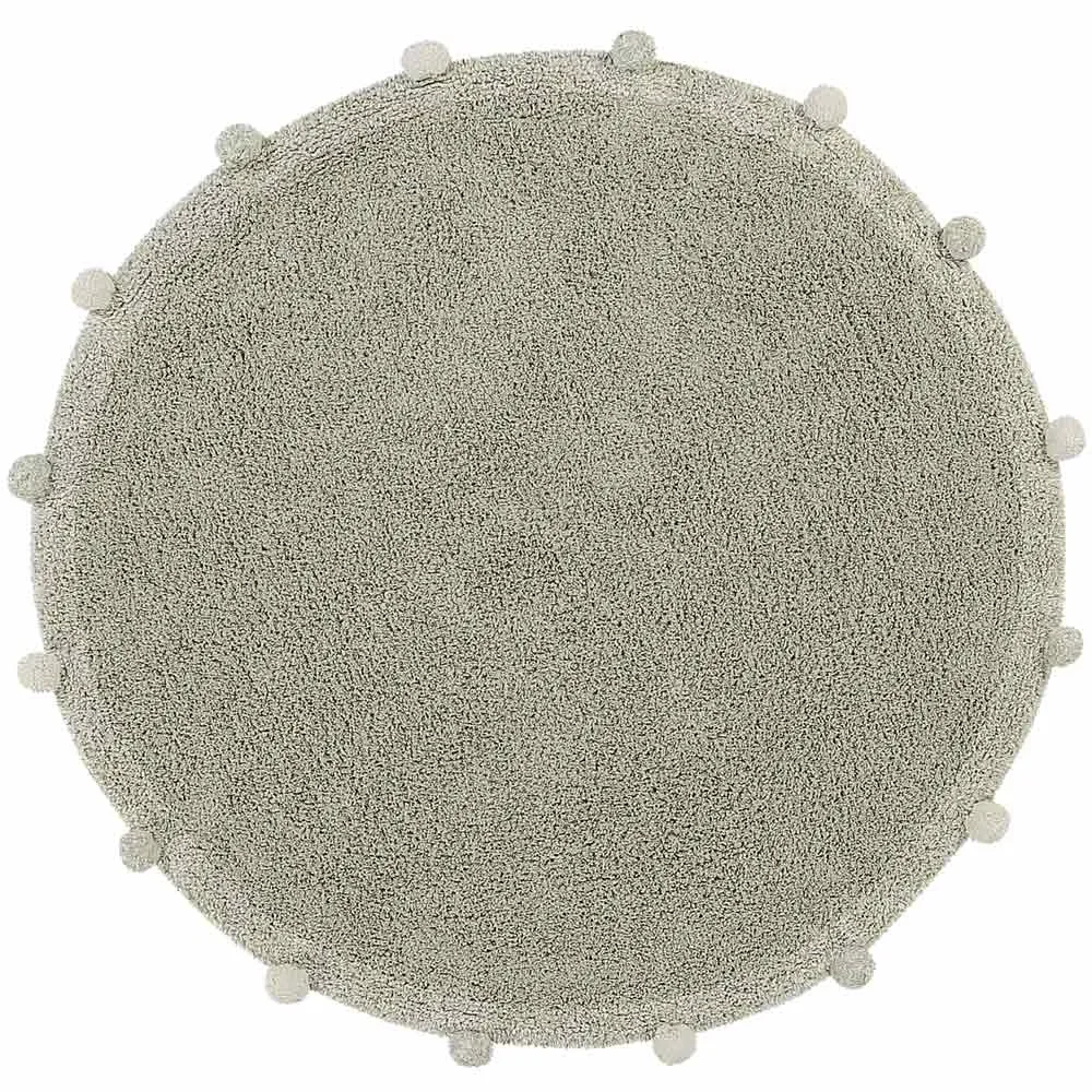 Lorena Canals washable carpet "Bubbly Natural" olive round