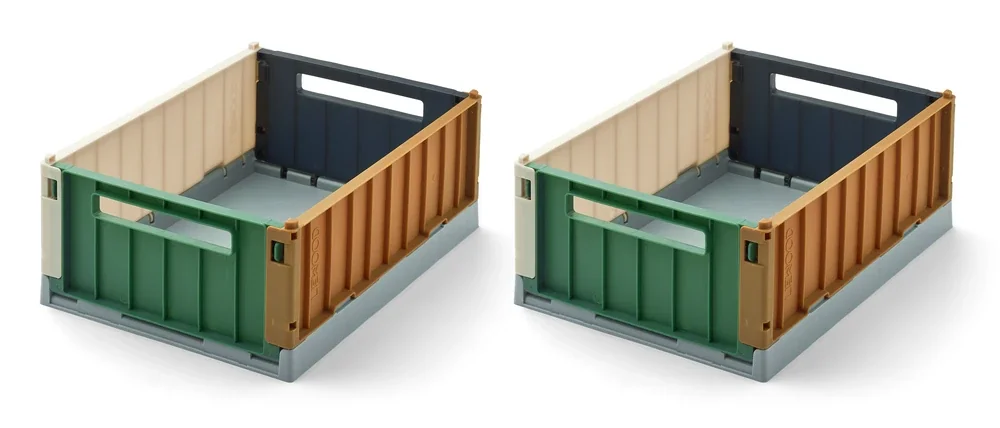 "Liewood Storage box, storage crate - Weston, S, 2-pack, Color: Sea blue mix image"