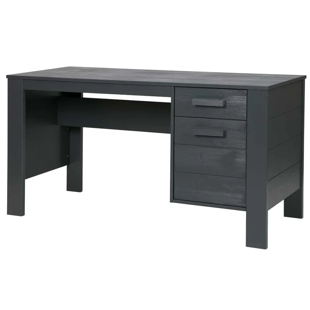 "Wood children's desk Dennis Stahlgrau image"