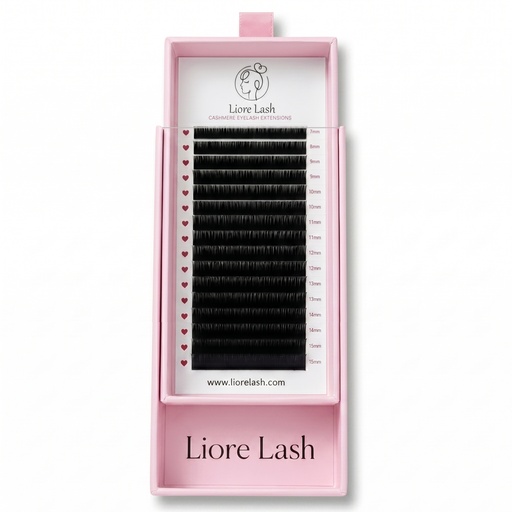 "EYELASHES FOR EXTENSIONS 16 ROWS - 0.05 M (7-15 mm mix) - Liore Lash image"