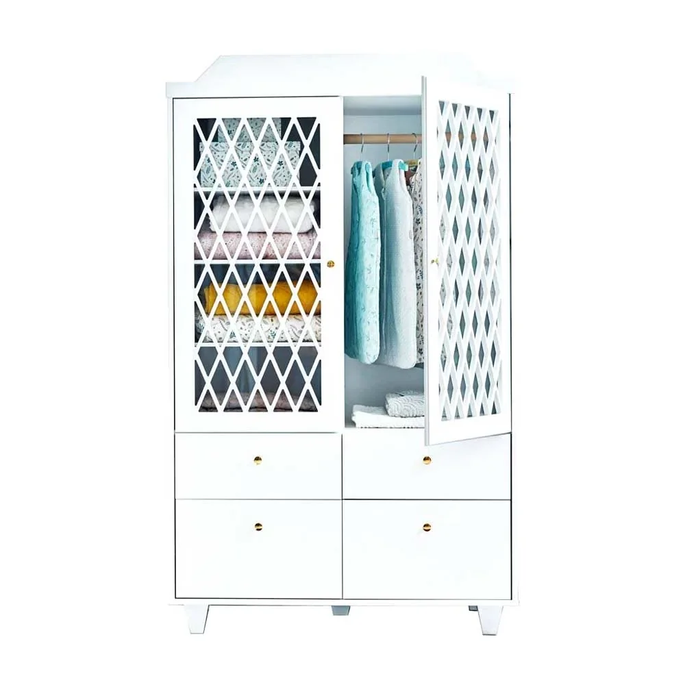 "Cam cam harlequin wardrobe 2-door white image"