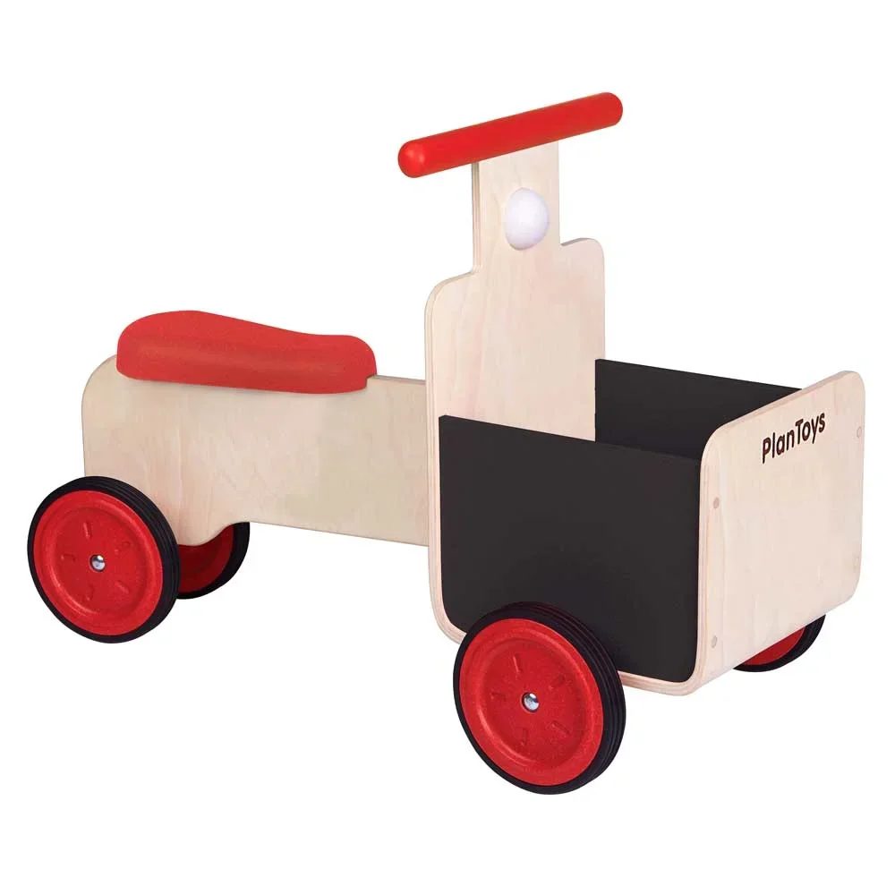 Plan Toys slip car with a supply basket wood