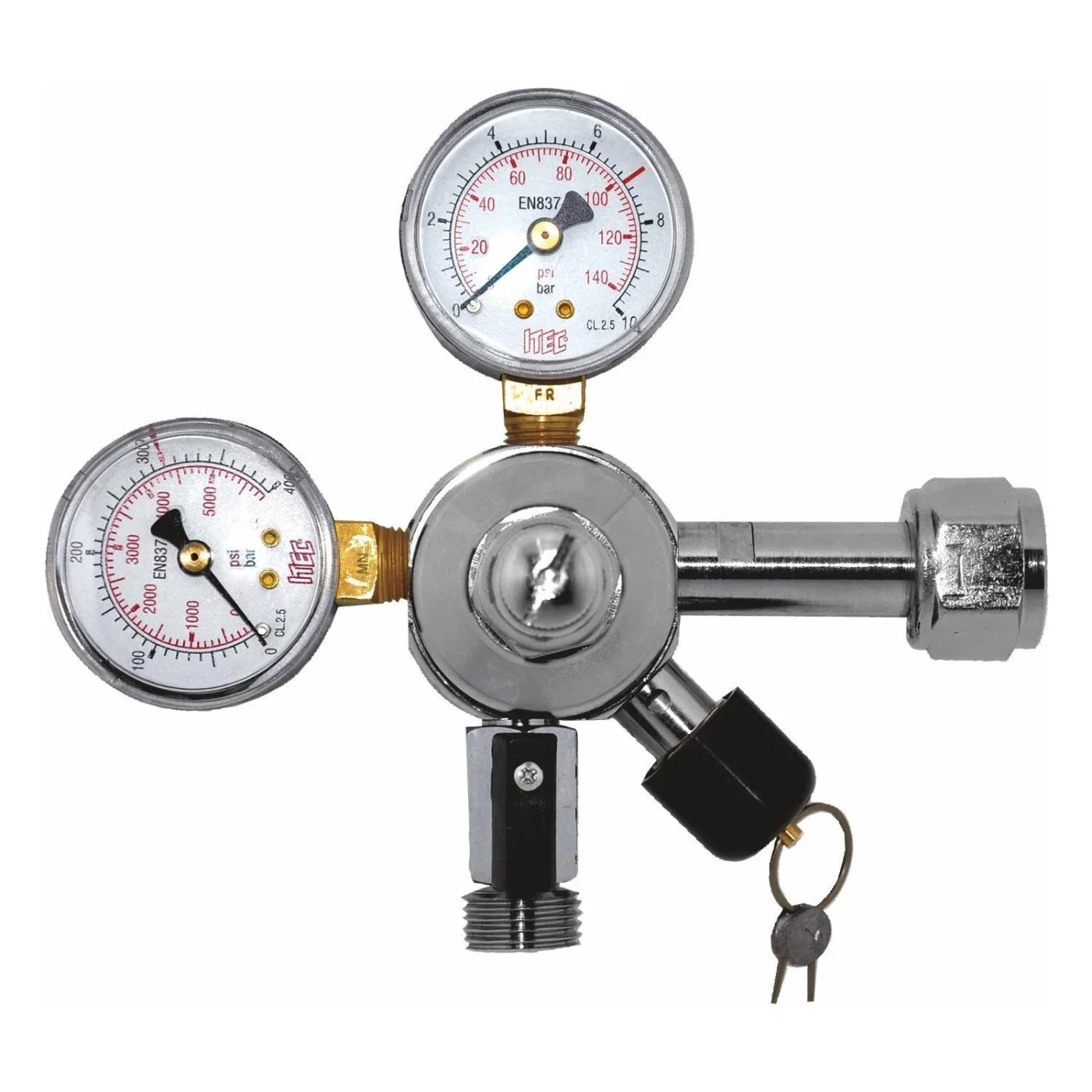 "Pressure reducer, pressure regulator CO2 for AFG, 7bar, 1-line, Thread: Thread 1/2 image"