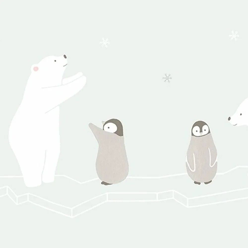"Casadeco border happy dreams polar bear image"