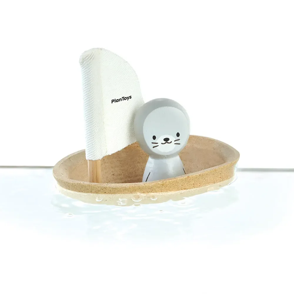 Plan Toys Bathtub boat Natur Seehund