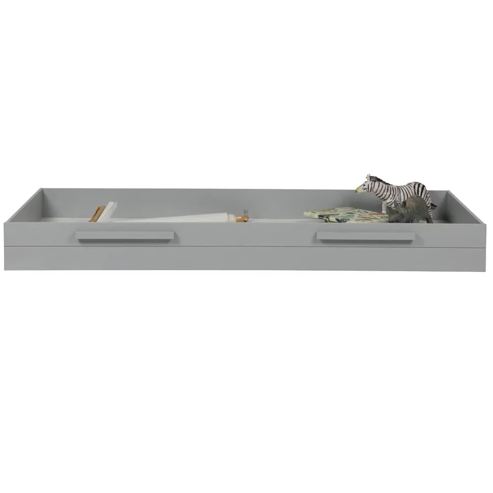 "Wood bed drawer Dennis concrete gray image"
