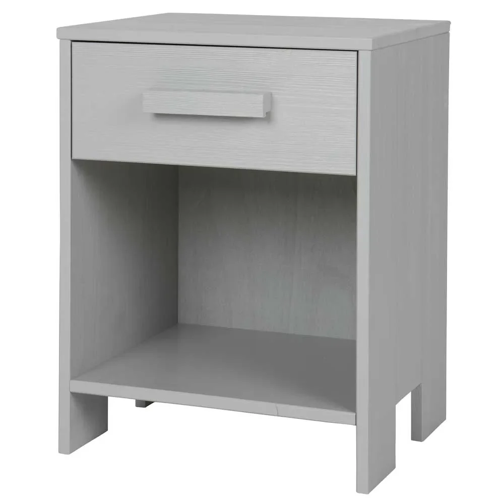 "Wood bedt table Dennis concrete gray image"