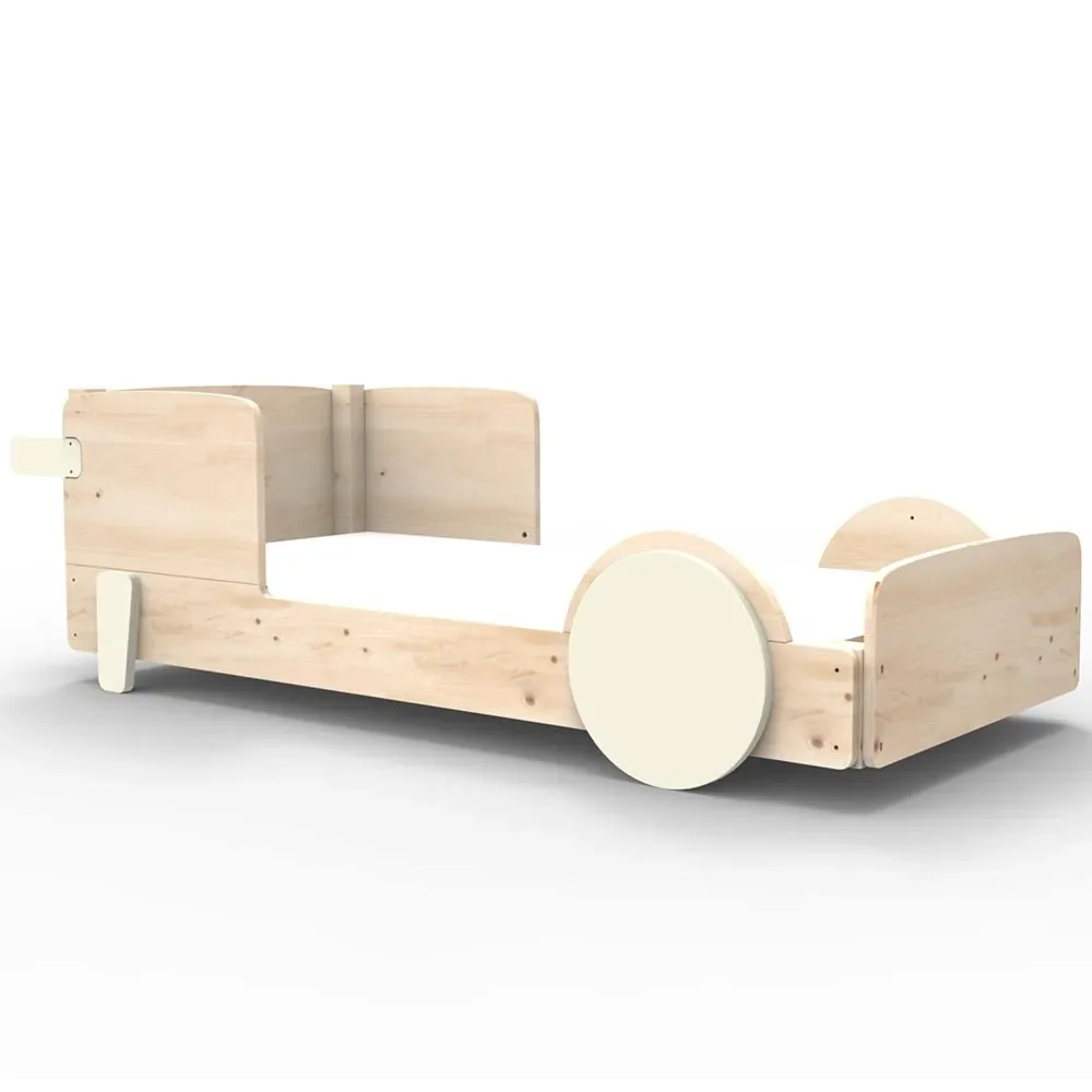 "Mathy by Bol's single bed "Discovery", Color elements: beige ivory image"