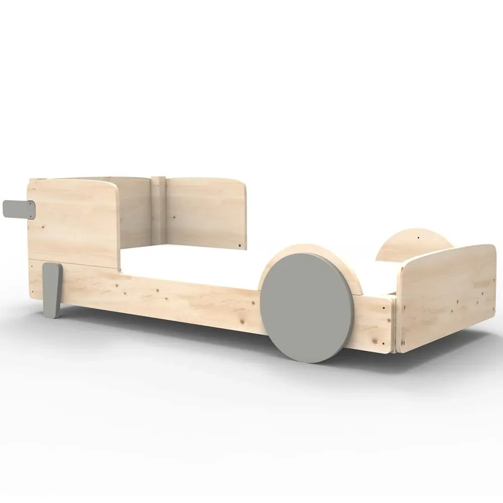 "Mathy by Bol's single bed "Discovery", Color elements: Cement gray image"