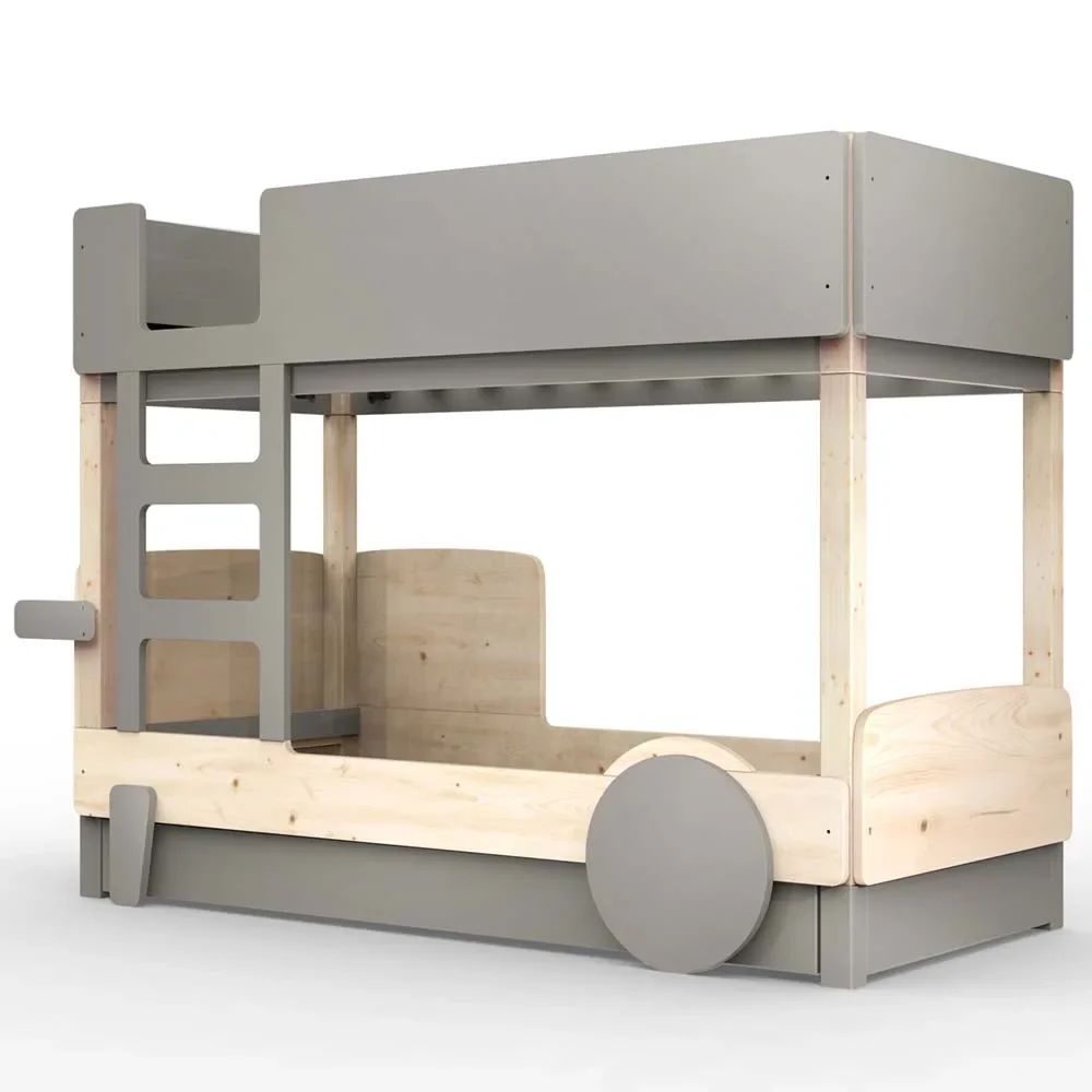 "Mathy by Bol's bunk bed "Discovery" with bed drawer, Color elements: mole image"