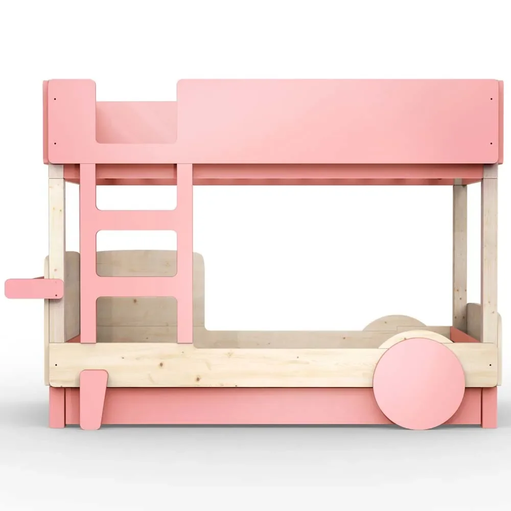 "Mathy by Bol's bunk bed "Discovery" with bed drawer, Color elements: Light Pink image"