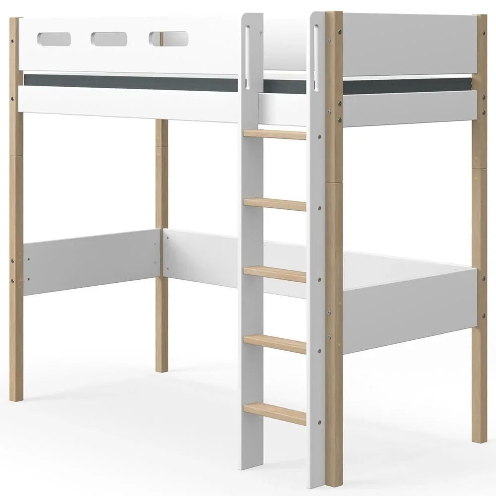 Flexa nor loft bed white / oak