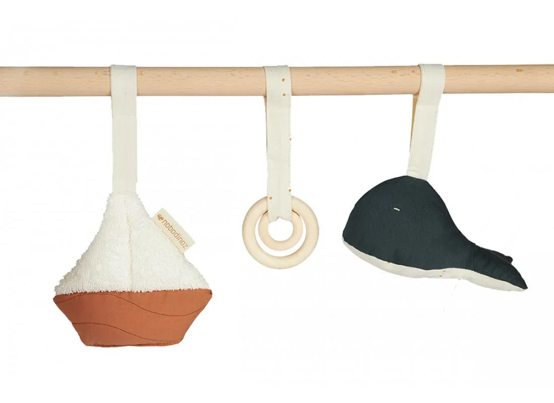 "Nobodinoz Nest Cot Stossstange Wabe - Caramel, Color: SEA image"