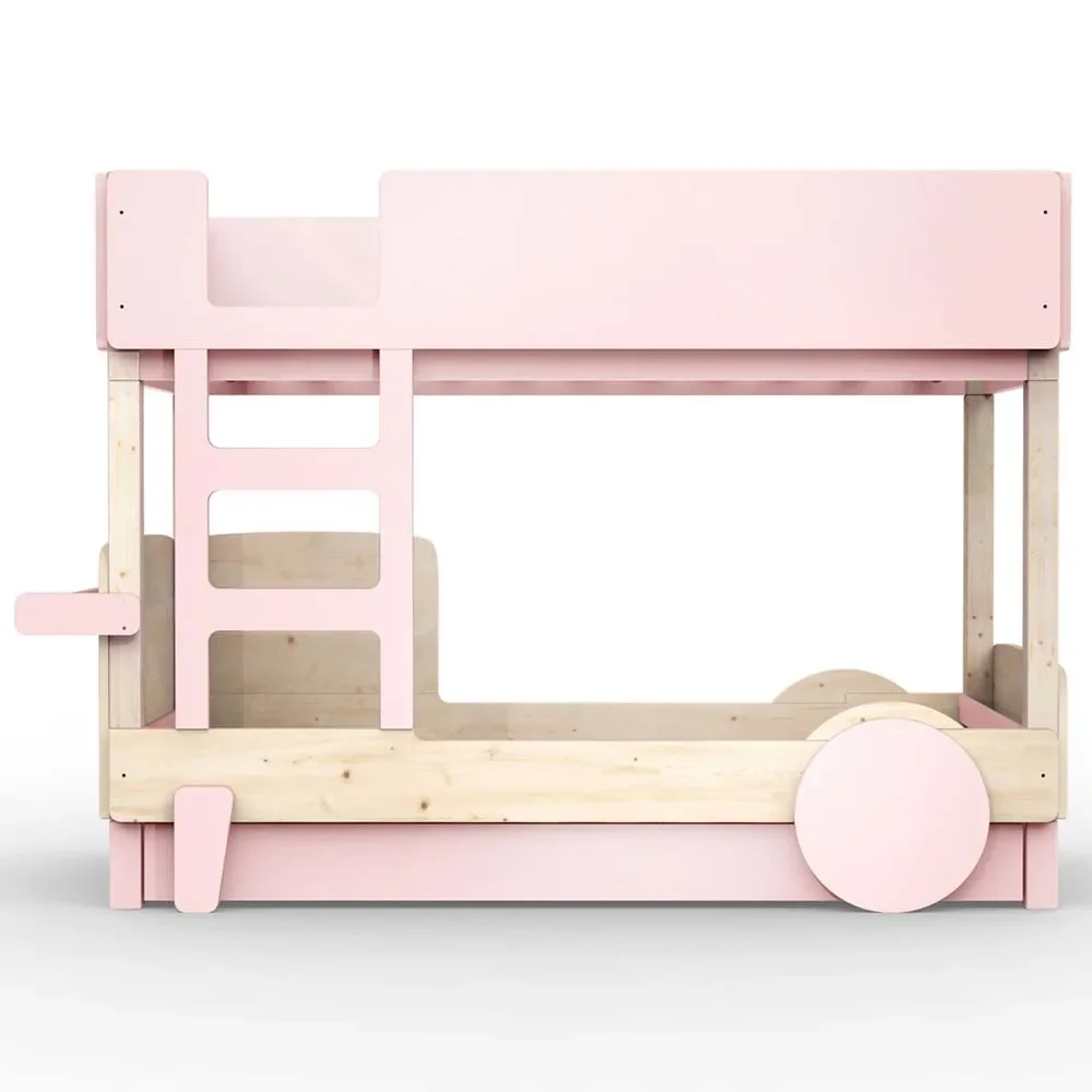 "Mathy by Bol's bunk bed "Discovery" with bed drawer, Color elements: Powder pink image"