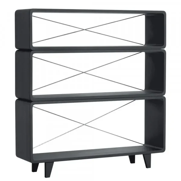 "Laurette bookshelf Millefeuille, Color: Charbon image"