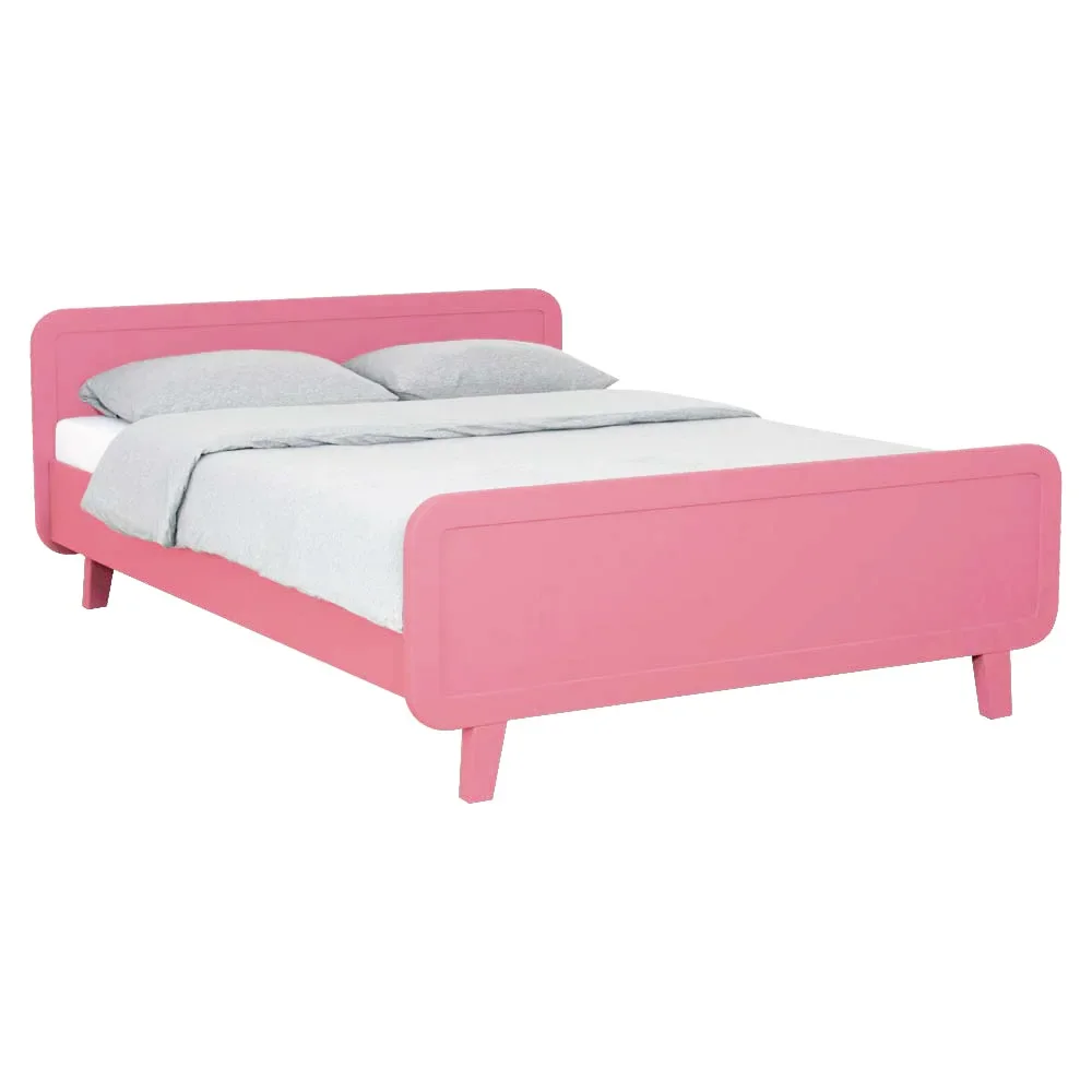 "Laurette Cot / double bed "Le lit rond" 140 x 200 cm, Color: Vieux rose image"