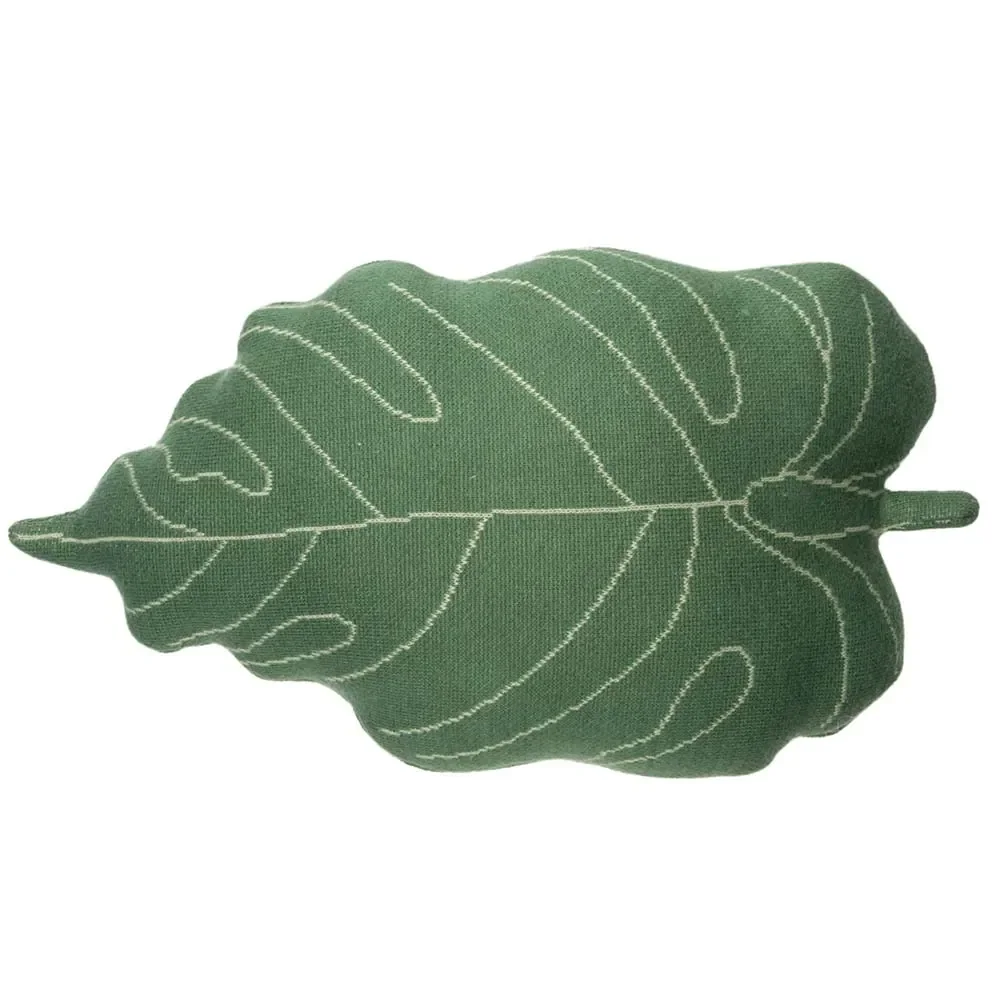 "Lorena Canals Cushions knitted leaf image"
