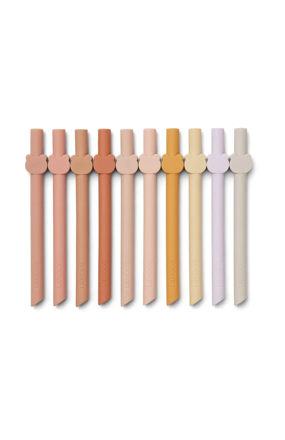 Liewood Straw - Badu, 10-pack, Color: Rose Multi Mix