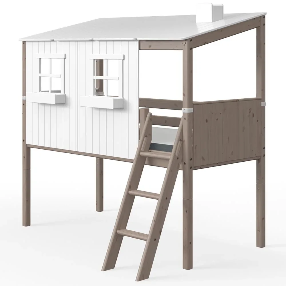 Flexa half - high bed house white brown