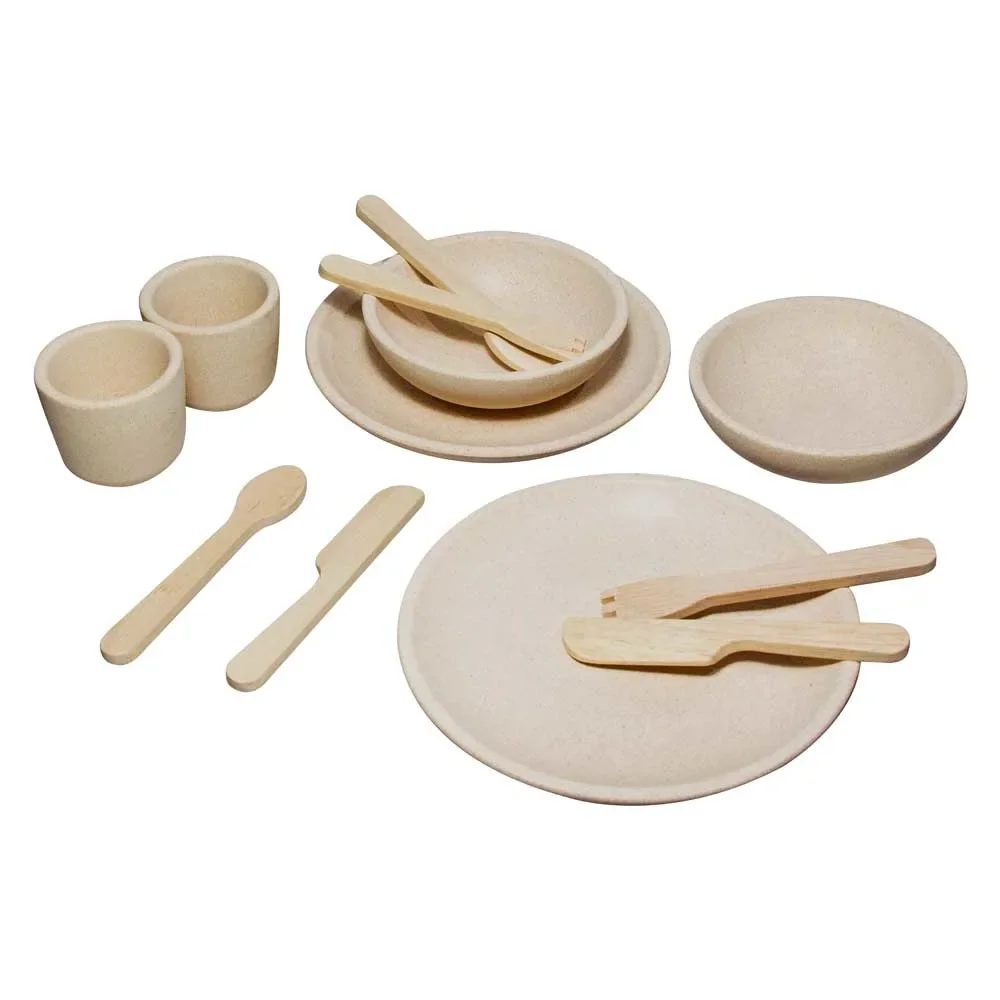 "Plan Toys Toys Dishes Set Wood image"