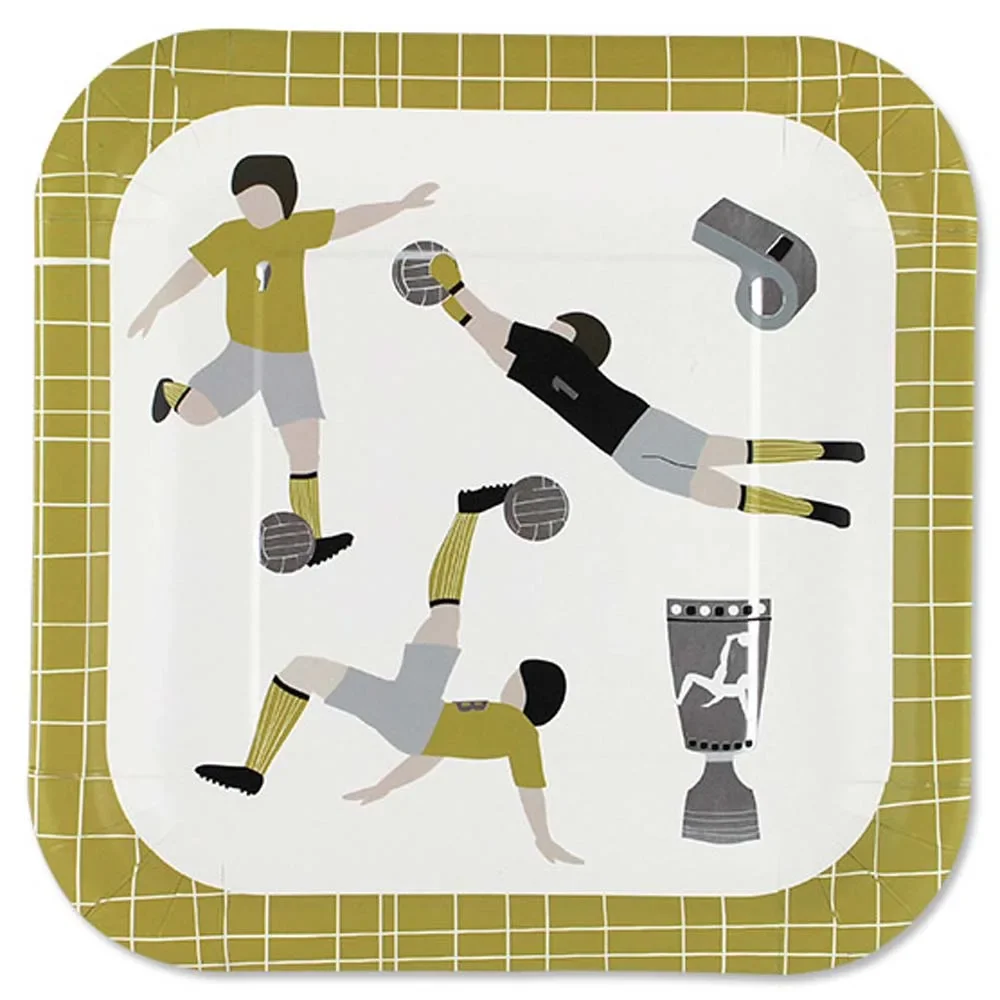 Ava & Yves paper plate set football