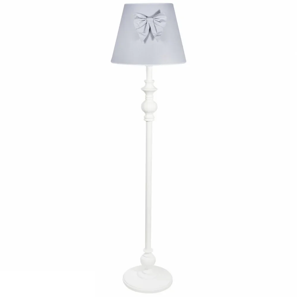 "Caramella floor lamp turned leg loop gray image"