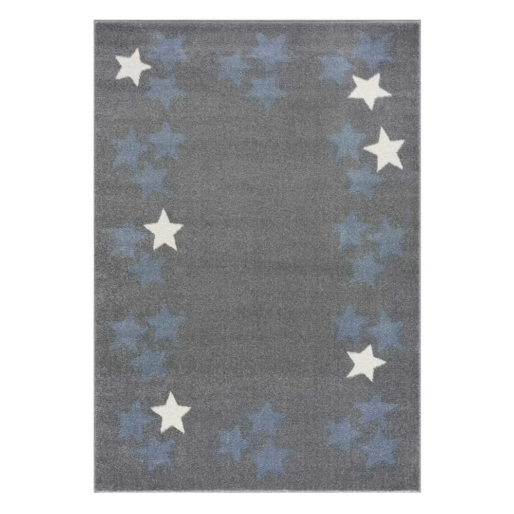 "Livone carpet star band blue gray, Carpet size: 120 x 180 cm image"