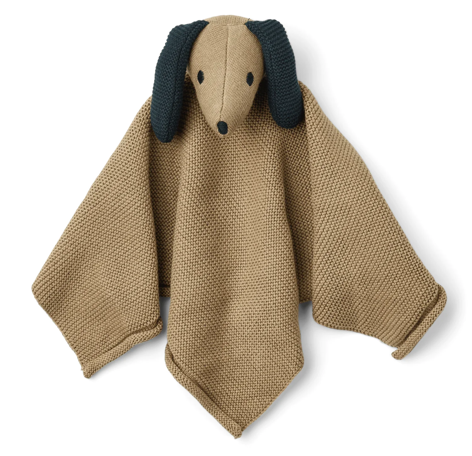 "Liewood Cuddle cloth - Milo, knit, Color: Dog / Oat Mix image"