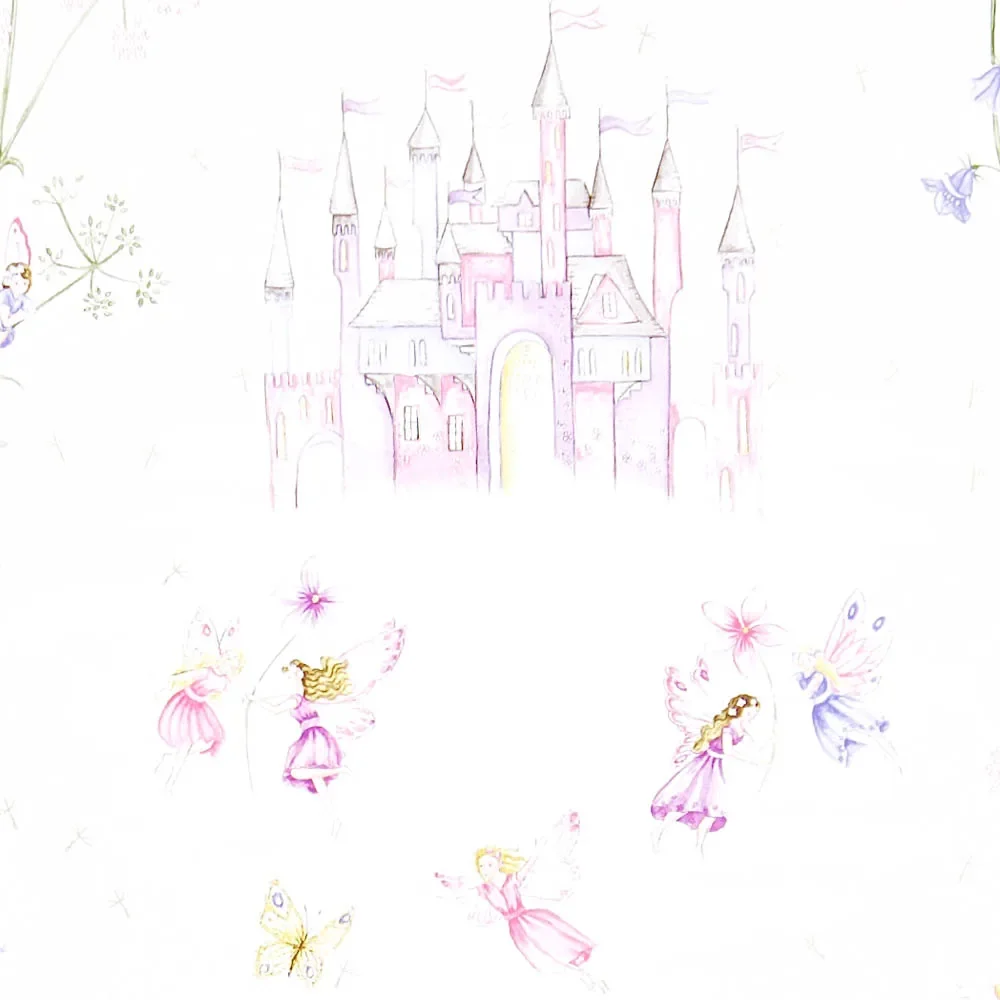 "Little Sanderson Abracazoo wallpaper fairytale lock cream purple pink image"