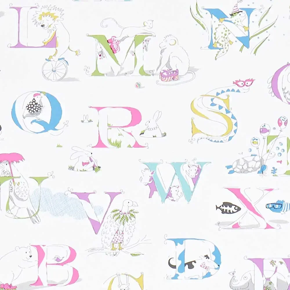 "Little Sanderson Abracazoo Motive Motor Alphabet cream aqua green blue image"